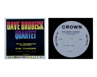 The Dave Brubeck Quartet w/Paul Desmond & Cal Tjader Vinyl LP — Crown Records (1961)