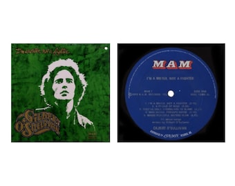 GILBERT O'SULLIVAN "I'm A Writer, Not A Fighter" Vinyl Album — 1st Pressing Promo Copy / Blue Label — MAM Records (1973)