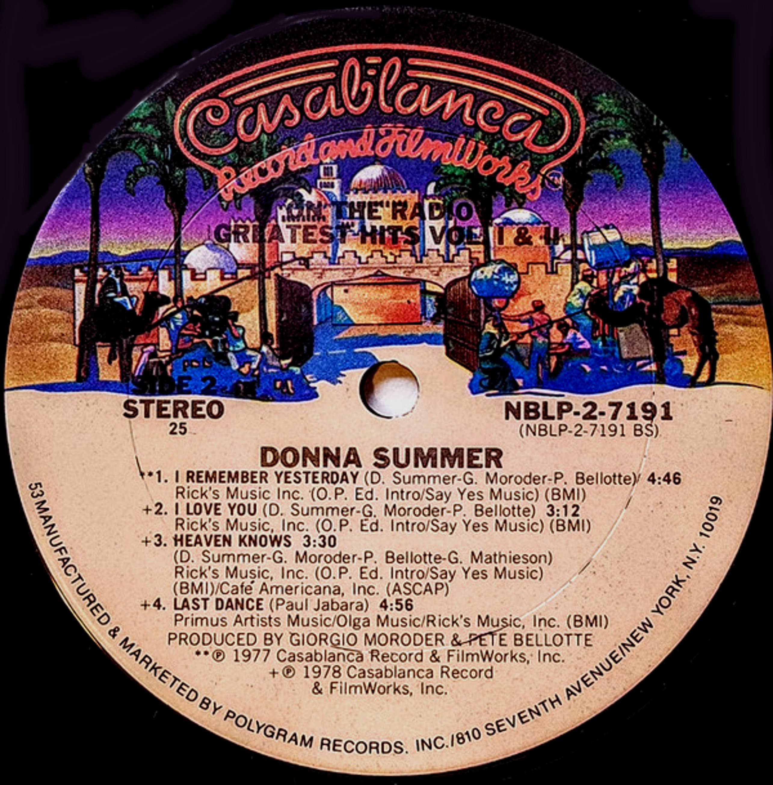 DONNA SUMMER Greatest Hits Volume 1 & 2 Casablanca Records 1979 22 X 33