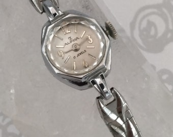 ALFA 17-Jewel Silvertone/Stainless Steel Winding Watch