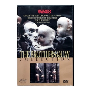 May include: DVD case for "The Brothers Quay Collection" featuring a collage of surreal imagery. The cover includes the Kino Video logo, a quote from The Boston Phoenix, and a scene from the film. The DVD case is in a black plastic case.