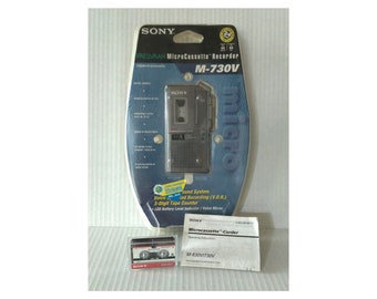 Sony Pressman Micro Cassette Recorder M-730V - Auto Reverse, Clear Voice