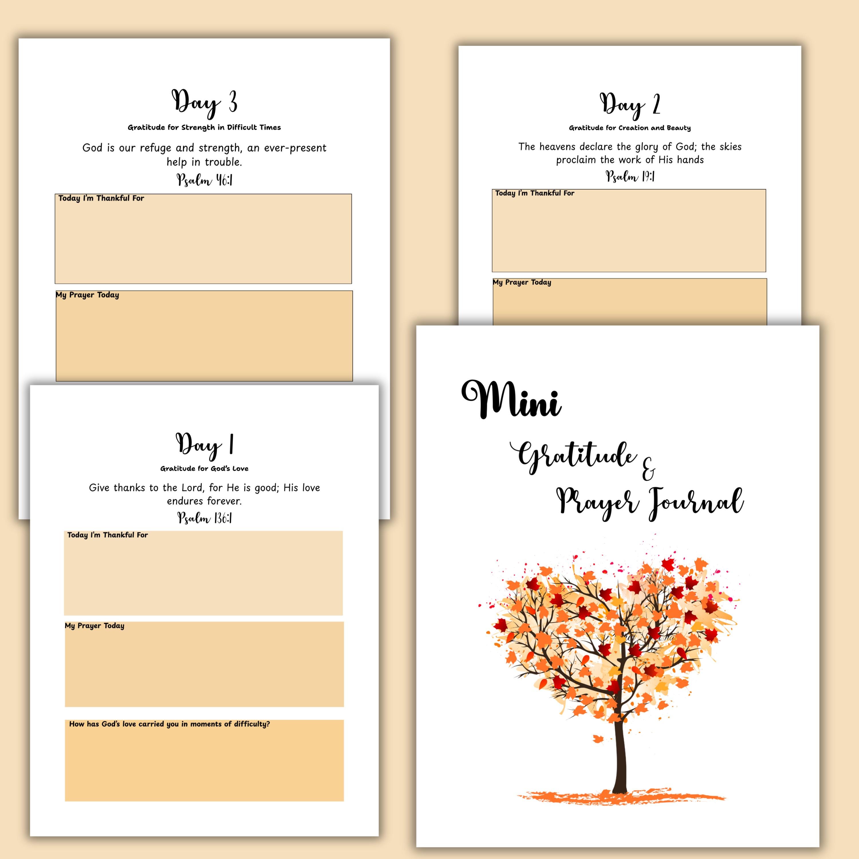 7-day Christian Devotional Printable | Mini Prayer & Gratitude Journal ...
