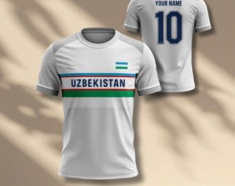 Uzbekistan Inspired Soccer Shirt Set, Custom Name Number, World Cup 2026 Fan Jerseys