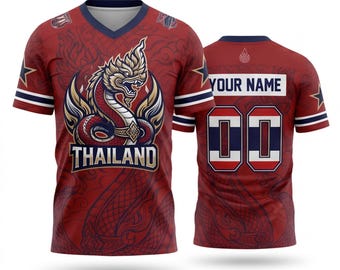 Thailand V Neck Jersey S to 7XL Personalized Name Number Soccer