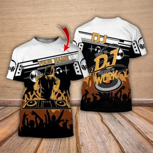 Custom DJ T-Shirt: 3D Music Party Tee, Personalized Name