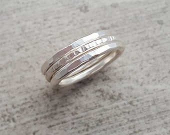 Fine Silver Stack Rings