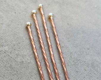 Copper & Sterling Cocktail Swizzle Sticks