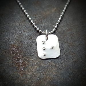 Braille Initial Necklace