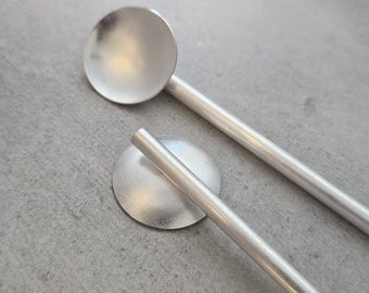 Solid Sterling Silver Cocktail Stirrer & Straw