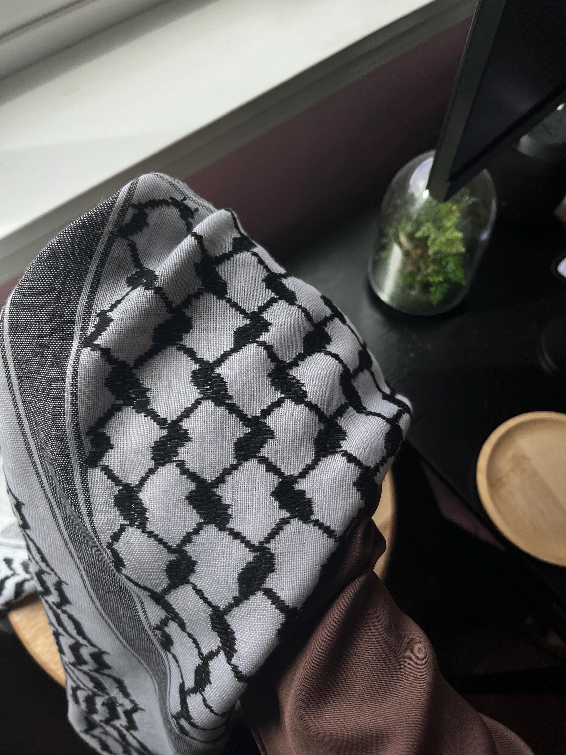 Real Authentic Palestinian Keffiyeh (kufiya) Scarf – 100