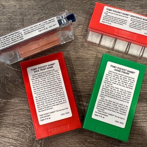 Tomy Pocket Game Repro Game Rules - Digital Files for Printing Stickers
