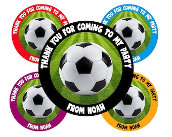 Personalised Children’s Party Bag Stickers, Party, Thank You Stickers, Birthday, Sweet Cones Celebration: Football Theme