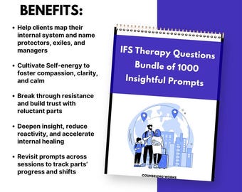 IFS Therapy Questions Bundle | Therapy Prompts for Self, Parts, Internal Family Systems PDF