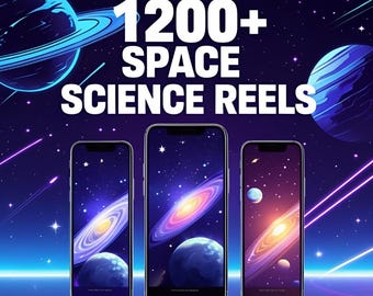1200+ AI Space Science Reels Bundle | Astronomy Videos (Digital Download)
