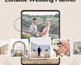 Editable Wedding Planner – Ultimate 60+ Page Bridal Organizer Template | Digital & Printable Wedding Planning Binder