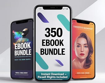 Paquete gigante de más de 350 libros electrónicos con derechos de reventa (PLR) / Productos digitales con derechos de reventa (descarga instantánea)