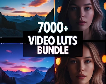 Pacchetto di oltre 7000 LUT per video cinematografici: preset di correzione del colore (download digitale)