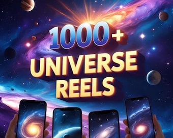 Pakiet ponad 1000 filmów z uniwersum – krótkie filmy o kosmosie i galaktykach na Instagram i TikTok YouTube