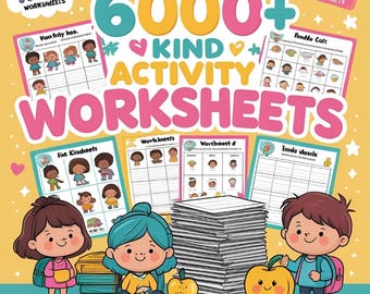 6000+ Kids Activity Worksheets Bundle | Fun Learning (Digital Download)