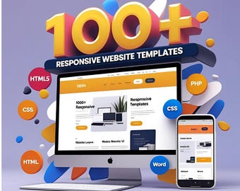 1000+ Responsive Website Templates Bundle | HTML5, CSS, PHP, WordPress | Developer Packs