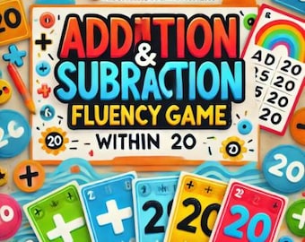 Addition  Subtraction Game for Kids – Fun Math Learning Activity Printable | Preschool & Elementary Classroom Game