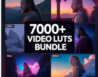 7000+ Cinematic Video LUTs Bundle: Color Grading Presets (Digital Download)