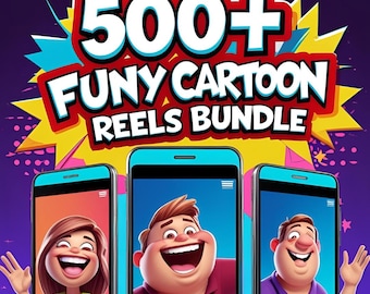 500+ grappige tekenfilmanimatiebundel: hilarische geanimeerde clips voor rollen, shorts en videobewerking"