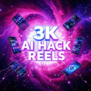 3000+ AI Hack Viral Reels Bundle | Ready-to-Post Social Media Content (Digital Download)