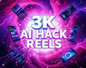 3000+ AI Hack Viral Reels Bundle | Ready-to-Post Short Videos | Instagram, TikTok & YouTube Shorts Content Pack