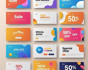 100+ Social Media Banner Templates: Marketing PSD Designs (Digital Download)
