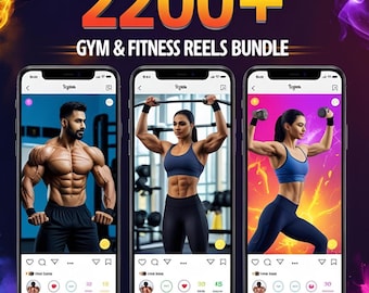 2200+ Gym Fitness Reels Bundle | Instagram YouTube Shorts TikTok Content