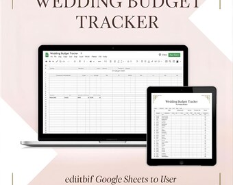 Wedding Budget Tracker | Customizable Expense Planning Spreadsheet (Instant Download)
