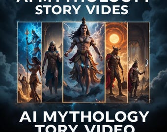 1200+ AI Mythology Story YouTube Shorts | Indian, Greek, Norse, Egyptian (Digital Download)