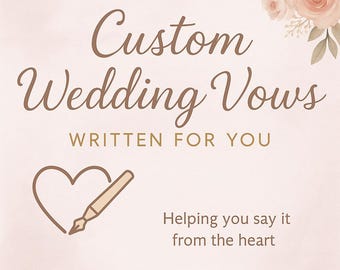 カスタマイズされた結婚誓約書 - あなたの大切な日のためのパーソナライズされた誓約書 / ロマンチック、本物、心のこもった