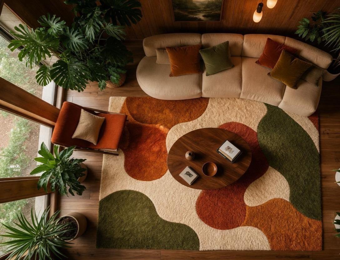 Orange green rug - Etsy 日本