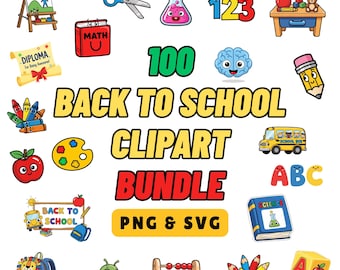Back To School Classroom Clipart School Supplies Clipart Set Art Supplies Clipart Cute Teacher Graphics Preschool Kindergarten Elementary
