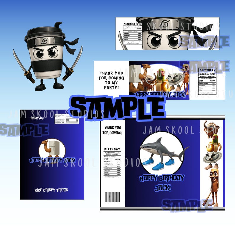Italian Brainrot Party Pack Labels: DIY Templates for Canva Pro ...