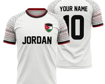 Camiseta de fútbol Jordan personalizada con nombre y número, camiseta de fútbol Jordan a medida, regalo para hombres, mujeres y niños.