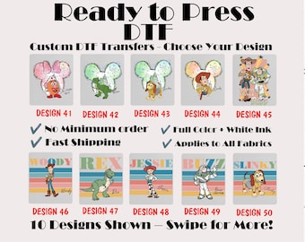 Toy Story DTF Transfer Bundle, You've Got a Friend in Me Designs, Woody Buzz Jessie Printable Transfers, Pixar Heat Press Decals