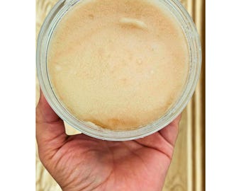 Exfoliante corporal tibio de vainilla y azúcar - 280 ml / Exfoliante natural con aceite de coco, miel y vitamina E / Aroma a vainilla / Regalo artesanal para el cuidado de la piel