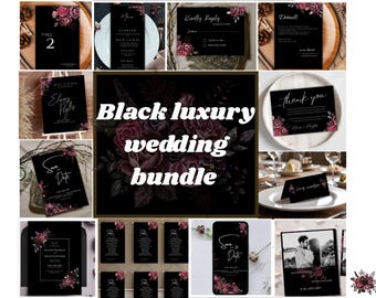 Stimmungsvolles Hochzeits-Set: Florales Einladungs-Paket (Canva Template)