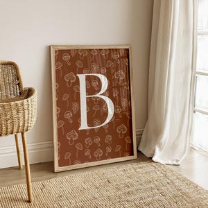 Letter Wall Decor Custom Initial Wall Art Print Nursery Wall Decor Letter Wall Decor Nursery Wall Art Baby Room Wall Decor