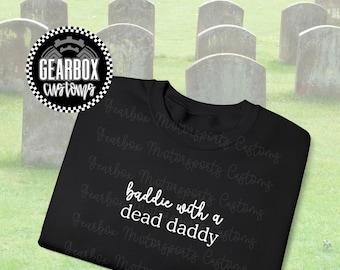 Sudadera bordada de papá muerto, humor negro, sudadera de villano, bordado, camiseta divertida, club de papás muertos, mi papá está muerto, papá muerto