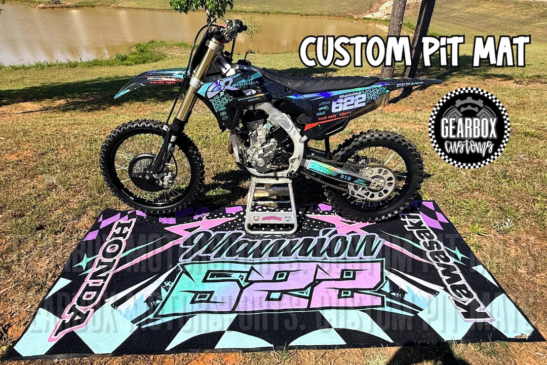 Custom Motocross Pit Mat, Racing Pit Mat, Dirt Bike Mat, Moto Mat ...