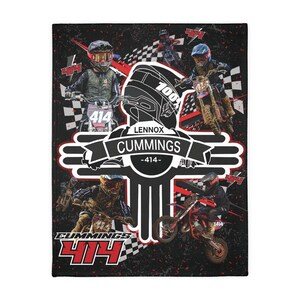 Custom 2-Sided Motocross Blanket, Racing Blanket, Checkered Fleece Blanket, Wearable Blanket, Dirt Bike Gear, Moto Mom, Moto Dad, Racing image 4