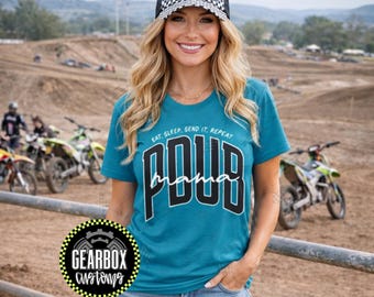 P-Dub Mom Shirt, PW Mama, Mom Motocross Dirt Bike Shirt, Custom Racing Tee, Yama Mama, Yami Mami, Blue Dirt Bike Shirt, Dirt Track