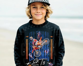 Kids Toddler Tomac ET3 Fan Sweatshirt, Supercross Shirt, Motocross Shirt, Race Weekend, Moto Mom, Mama, Moto Kid, Eli, Racing Shirt