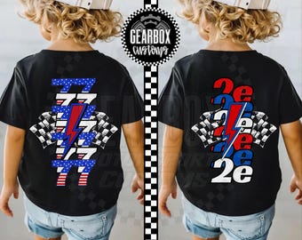 Patriotic Bolt USA Custom Racing T-Shirt, Moto Mom, Drag Racing, Motocross, Custom Design, Dirt Bike Shirt, Custom Racing Kart ATV BMX Dirt
