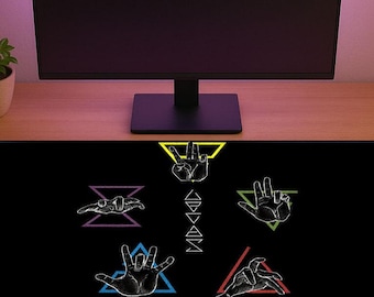 The Witcher Signs Mouse Pad: Geralt-Inspired Gaming Desk Mat